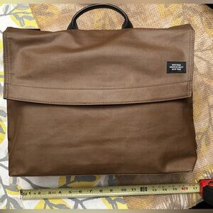 Jack Spade Warren Street New York Brown Canvas Messenger Bag Novelty Interior